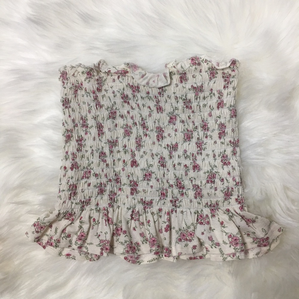 BOOHOO Crop Floral bandeau top